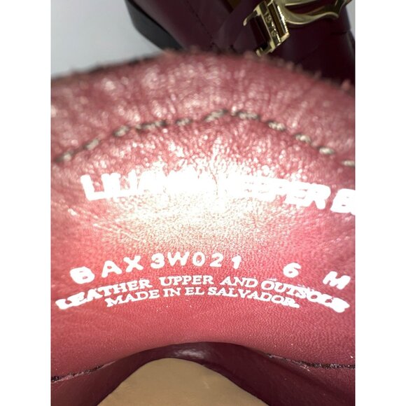 G.H. Bass Weejuns Burgundy Leather Womens Loafers Size 6M With Gold Bit Detail - Picture 12 of 13